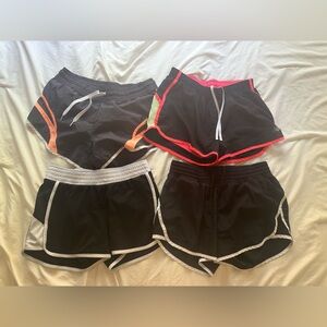 Set of Black Athletic Shorts with Color Accents